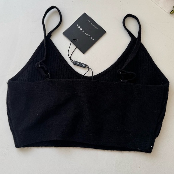 JLUXLABEL Black Ribbed Bralette - Picture 2 of 5